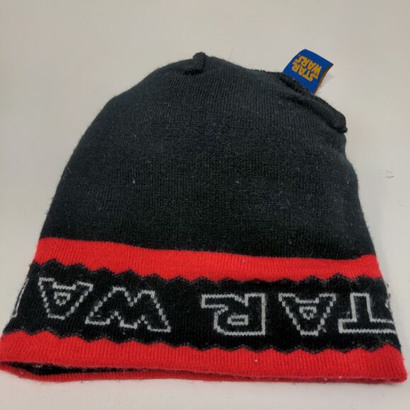 Star Wars Men's Knit Beanie Hat Cap Black Red One Size Acrylic - Picture 12 of 16